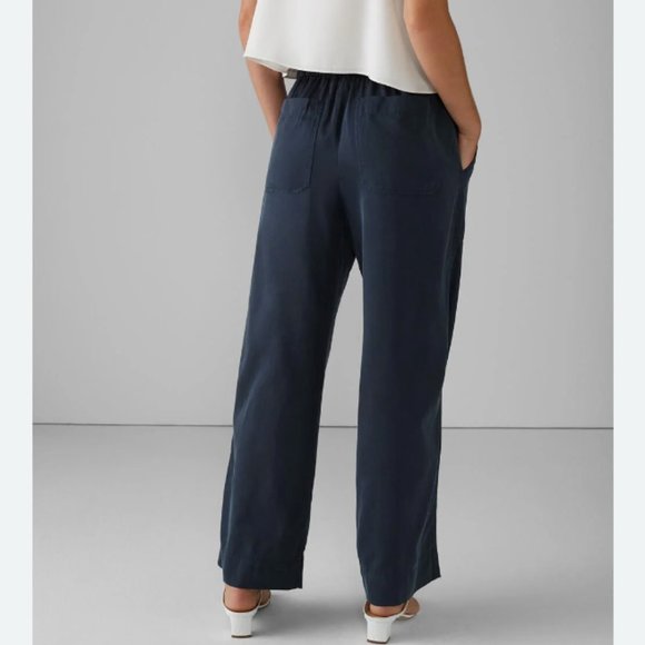 Club Monaco Pants - Club Monaco Wide Leg Cupro Pants in Blue size 10